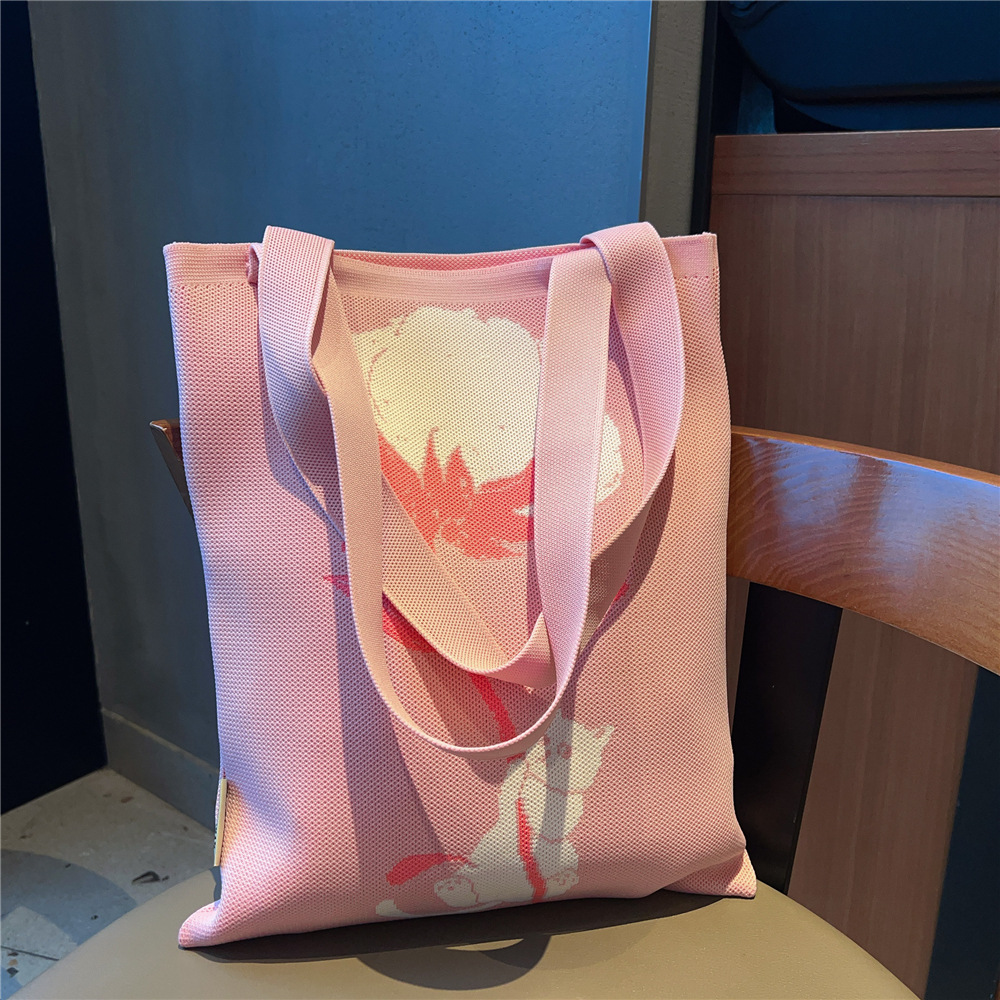 Mujeres Medio Tejer Animal Flor Lindo Abierto Bolsas De Hombro display picture 9