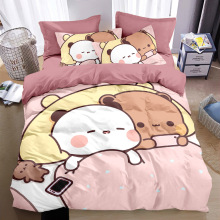 一二布布四件套纯棉被套床单情侣全棉床上套件儿童学生宿舍三件套