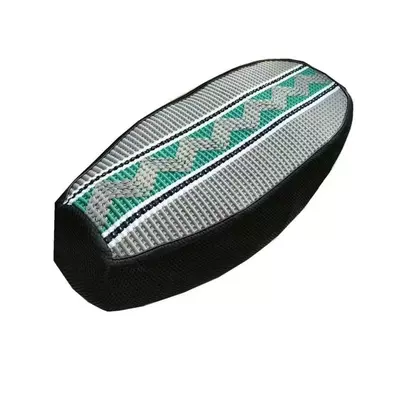 Electric car cushion — Cover, Electric Vehicle Seat Cover - refreshing-summer-green-gray-wave-patternvisual-cooling-small-size50cm-55cm