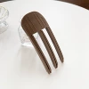 Three-tooth comb-deep coffee