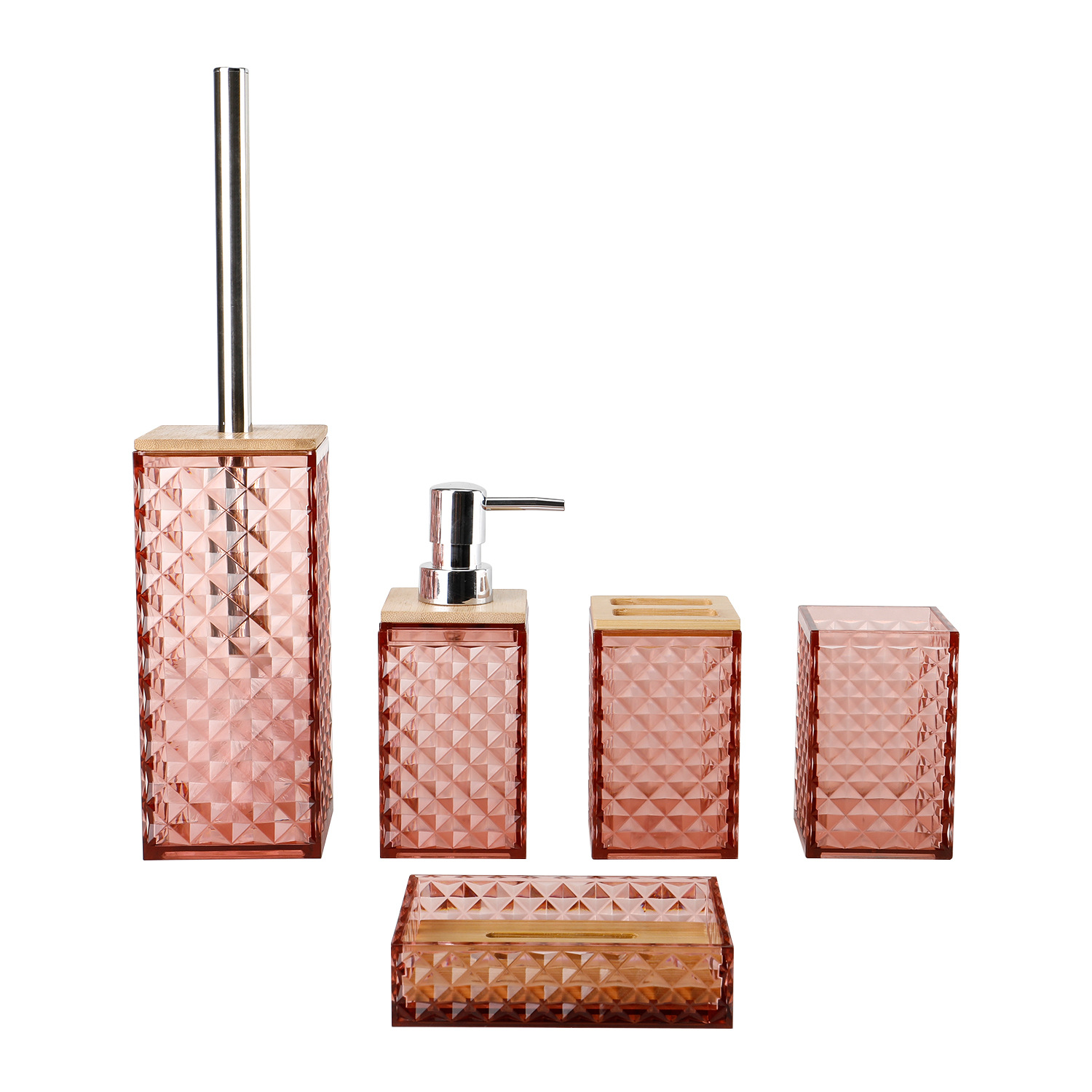 5002-5 Cubierta de bambú de cinco piezas - polvo claro