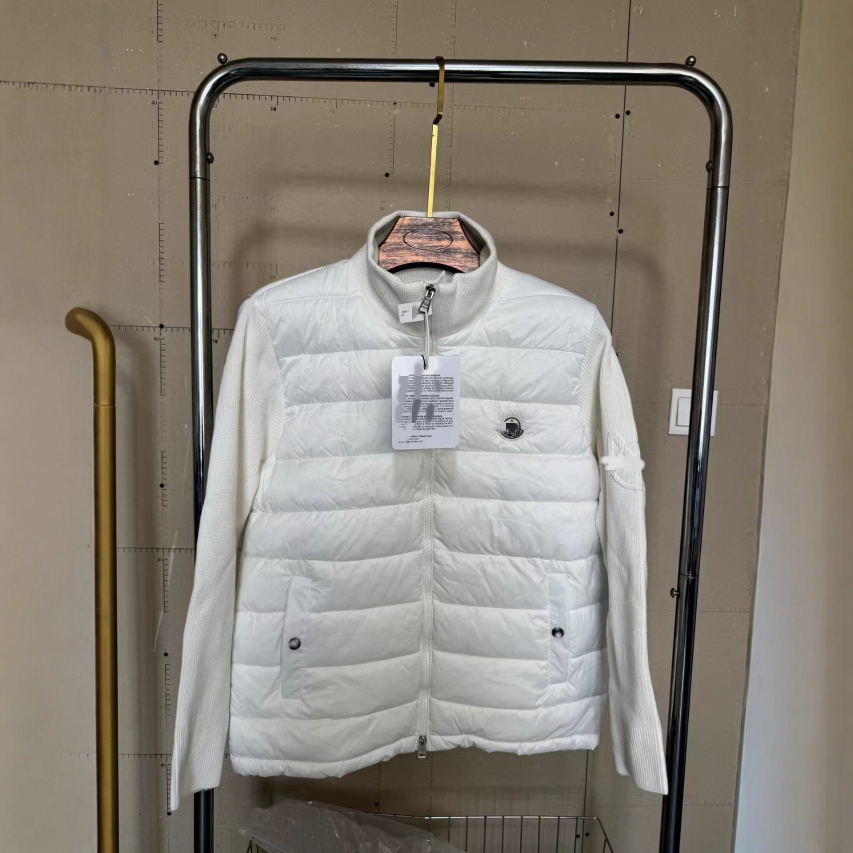 新款高版本男士羽绒服保暖毛衣针织袖2025年蒙家保暖立领外套上衣