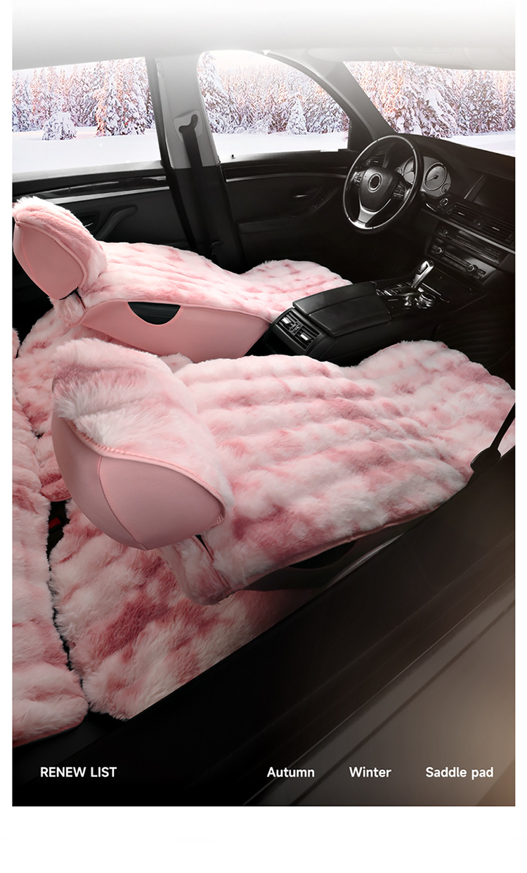 Winter New Plush Bubble Velvet Seat Cover Thickened fleece-lined Warm Full Envelope Car Cushion Multi-piece Car Cushion