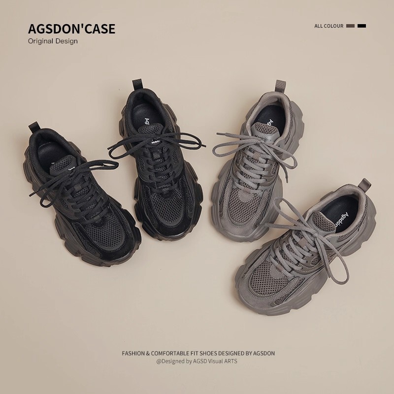 Augu Shiden Casual Dad Shoes for Women 2026 Spring New Style, Very Attractive, Thick-Soled Running Shoes for Petite Individuals, Sports Shoes Augu Shiden Casual Dad Shoes for Women 2026 Spring New Style, Very Attractive, Thick-Soled Running Shoes for Petite Individuals, Sports Shoes