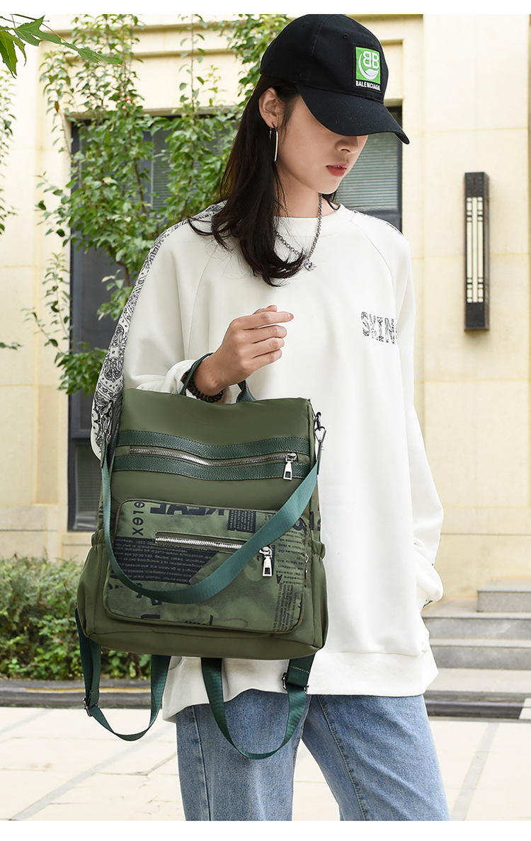 2021 autumn and winter new backpack Oxford cloth oneshoulder womens bag leisure backpackpicture3