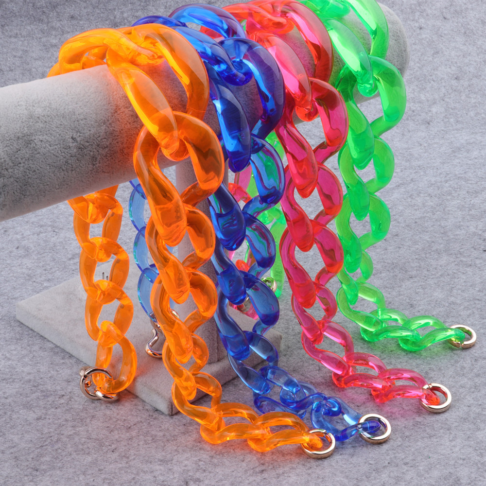 1 Piece Fashion Solid Color Arylic Transparent Unisex Necklace