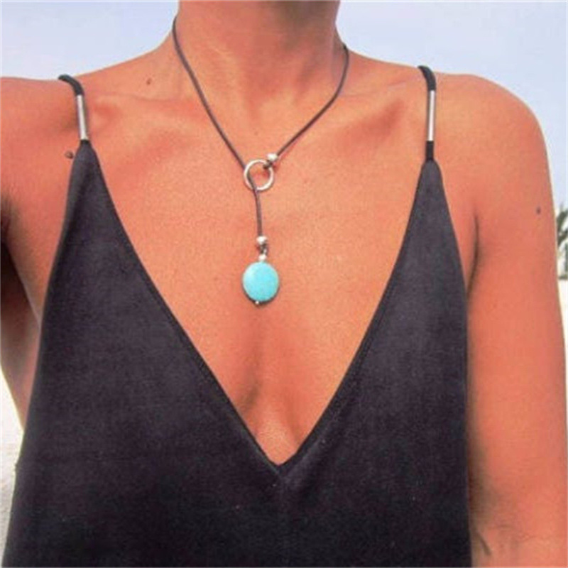 Holiday, Daily Occasion Alloy, Leather Material Retro Flower Alloy Leather Wholesale Pendant Necklace