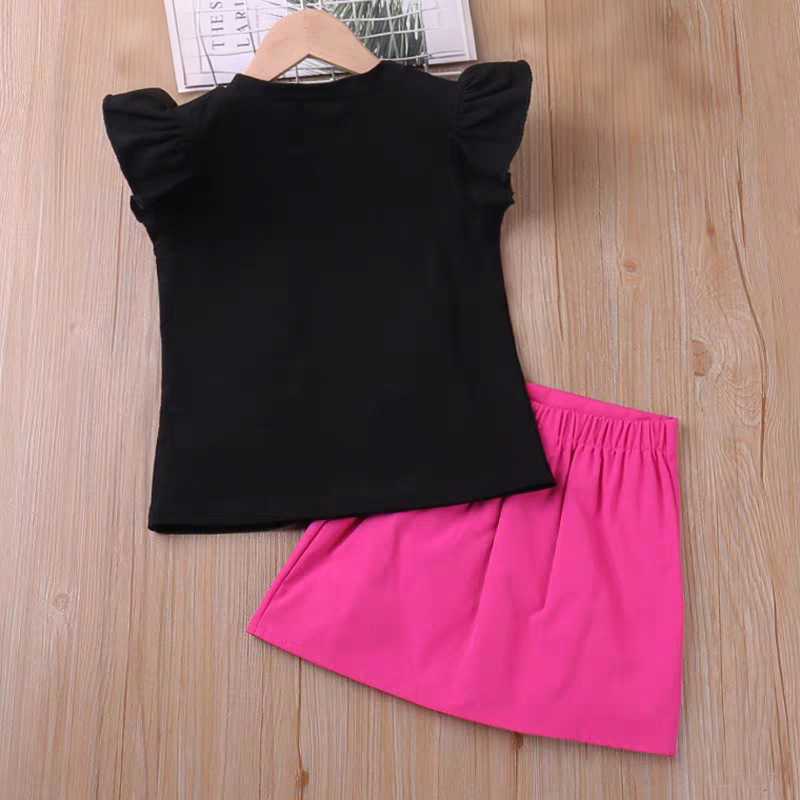 Summer clothing, short sleeve T-shirt, mini-skirt, children's cute set sleevless, with short sleeve 2