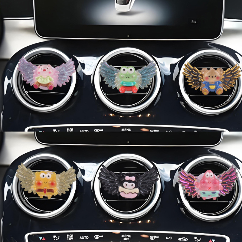 Adornos del automóvil, consola central, accesorios de la pantalla del automóvil, decoración del monitor de la computadora, ala pequeña del automóvil, adornos