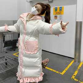 韩系少女感兔子棉衣女冬季新款洋气设计感面包服长款棉服棉袄