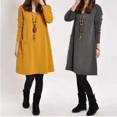 Трансграничные плюс размер женского платья 2024 новый модный свободный живот тонкий повседневный плюс размер женского платья