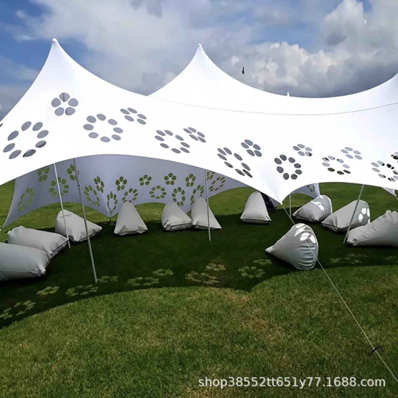 Wedding Cheese Tent Outdoor Super Large Stretchable Canopy with Holes Versatile Canopy