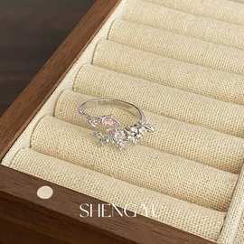 爱莉希雅真我人之律者誓约戒指动漫周边百搭简约开口花朵食指环