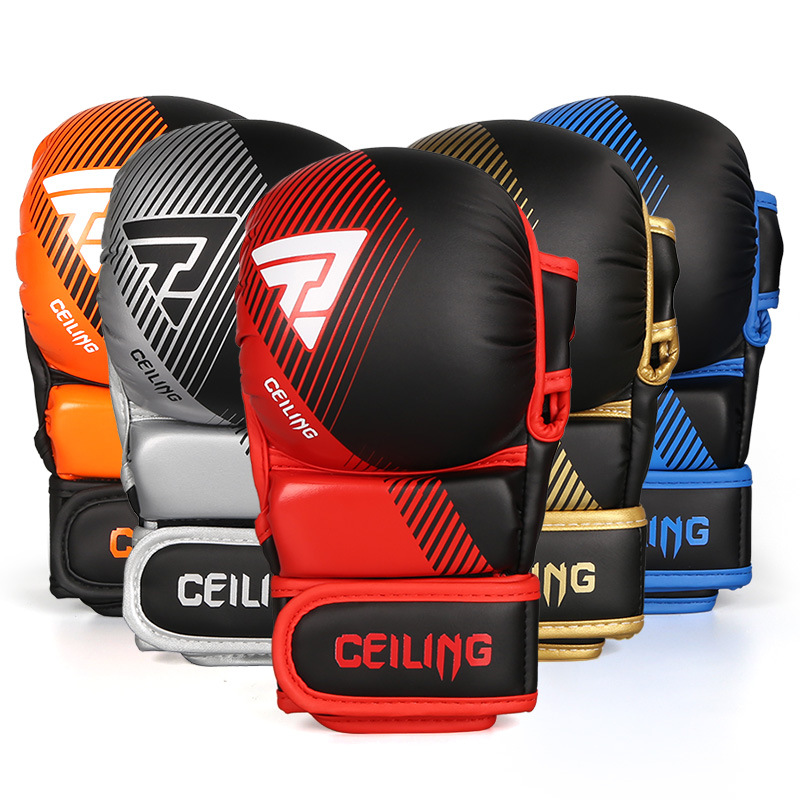 Guantes de lucha de Ceiling, guantes de boxeo, forro grueso, guantes de boxeo para adultos, hombres y mujeres, entrenamiento de Sanda, equipo de lucha