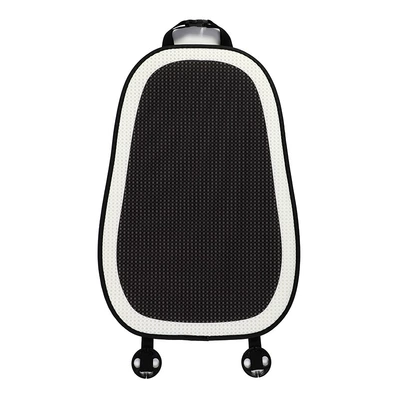 Headrest: Leather Solid Color Car Seat - ice-silk-white-edge-backrest