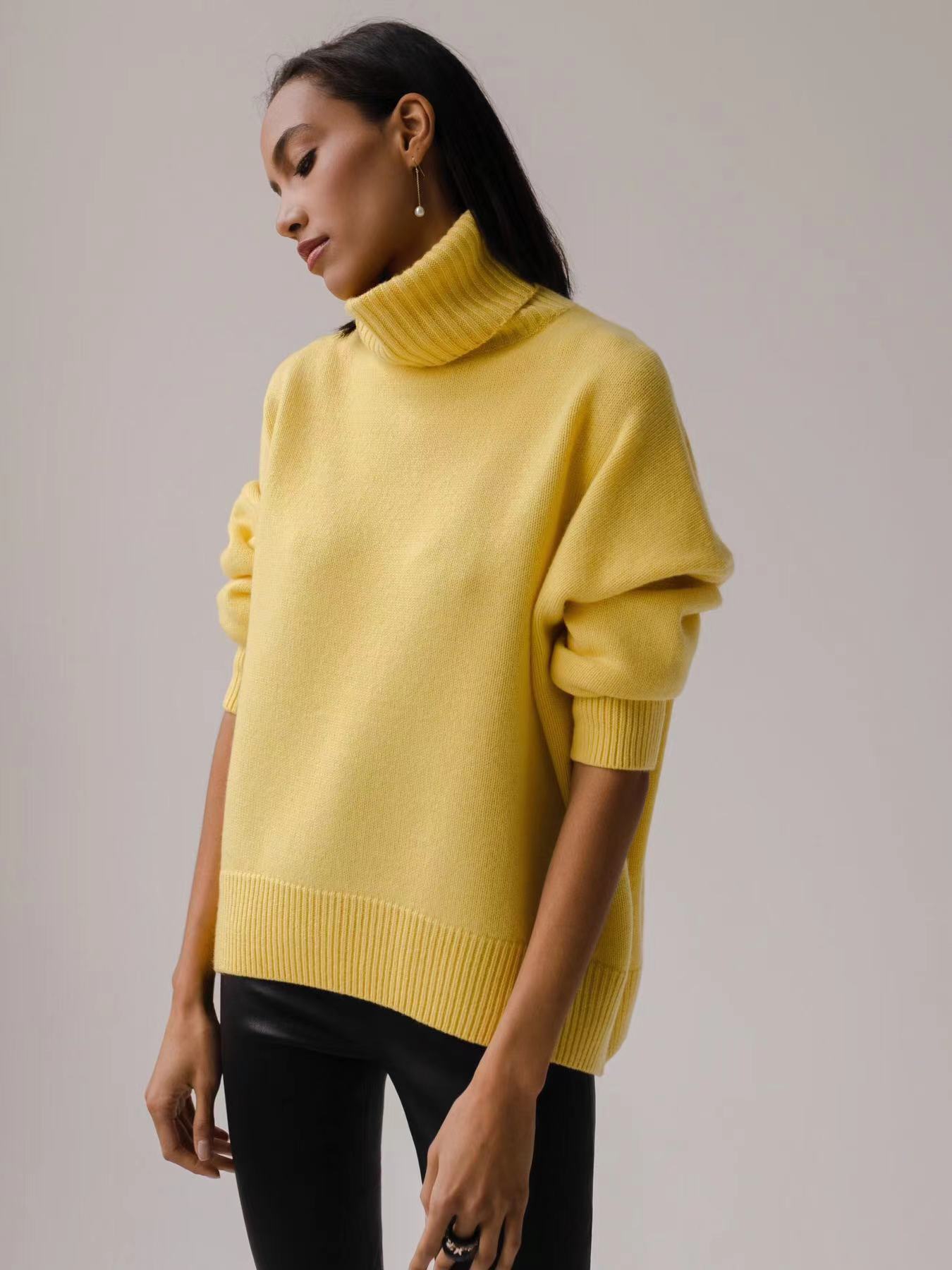 Luxury Alpaca Wool High-Neck Sweater – Ultra-Soft Anti-Pilling Pullover (S-XL, 16 Colors, Minimalist Chic Essential)_voghion.com