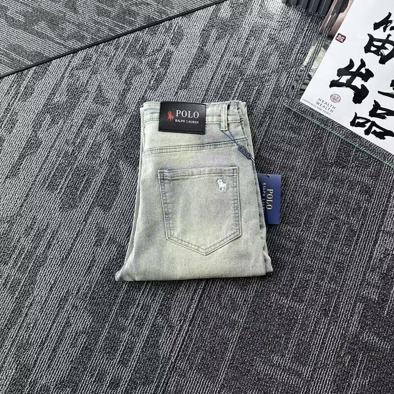 2026 Spring and Autumn New Polo Men's Trendy Brand Embroidered Stretch Versatile Casual Slim High-End Jeans Long Pants 2026 Spring and Autumn New Polo Men's Trendy Brand Embroidered Stretch Versatile Casual Slim High-End Jeans Long Pants
