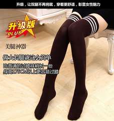 Lolita Striped Over-the-Knee Stockings JK College-Style Lolita Cosplay Women's Over-the-Knee Stockings JK Cotton Socks