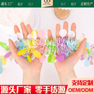 Easter Color Strip Children's Day Birthday Kindergarten Classroom Scene Decoration Background Wall Flower Party Flag