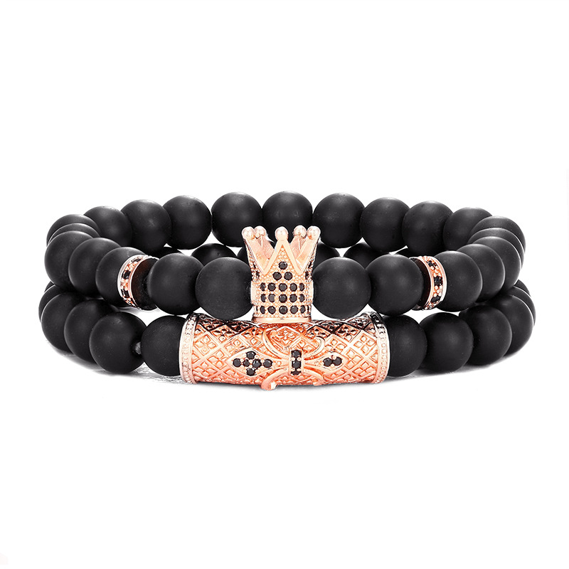 Bracelets Classification Hip-Hop Geometric Crown Glass Unisex Bracelets
