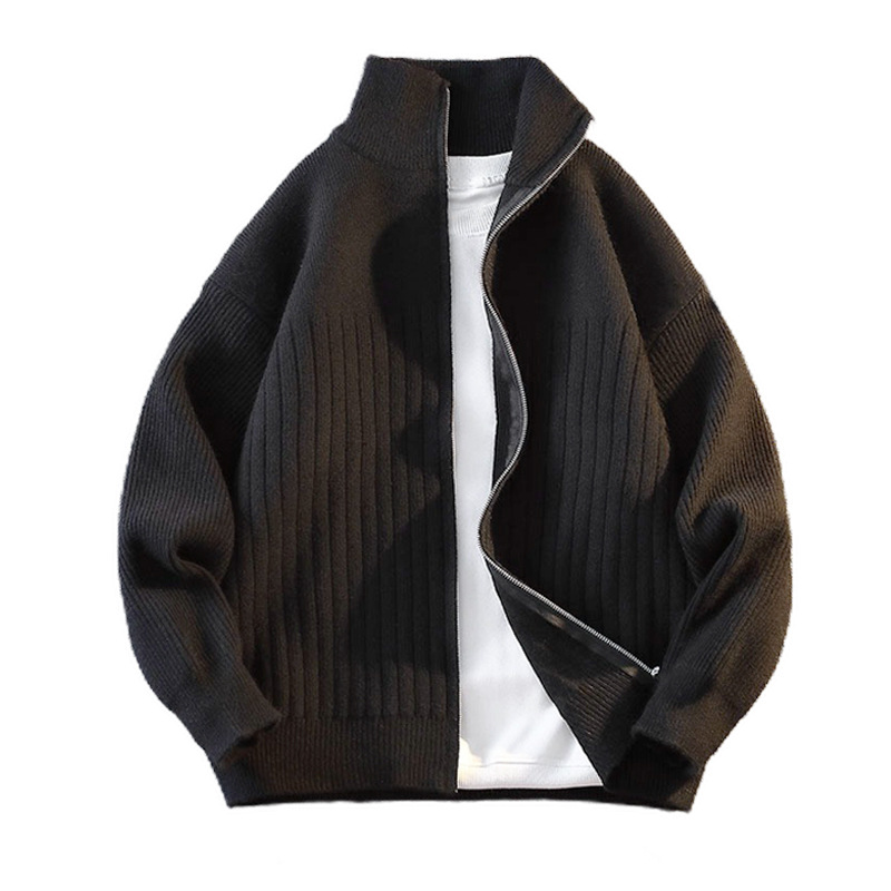 Explosiones transfronterizas de tamaño grande europeo cardigan suéter de punto chaqueta de chaqueta caliente de fábrica de negocios al por mayor