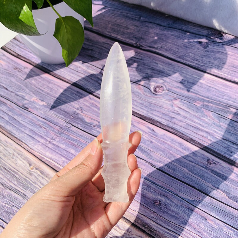 热销 天然水晶多种材质水晶匕首摆件 家居办公装饰供应 图 2