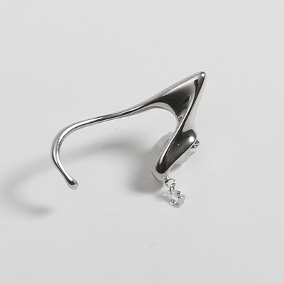 精灵耳夹小织线流动耳挂精灵设计感无耳洞耳夹铜镀金气质耳饰耳夹