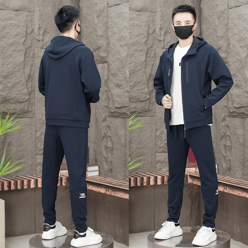 Cardanro/Cardanlu Autum New Zipper Hooded Sports Casual Cardigan Trendyy Jacket and Sweatpants Suit