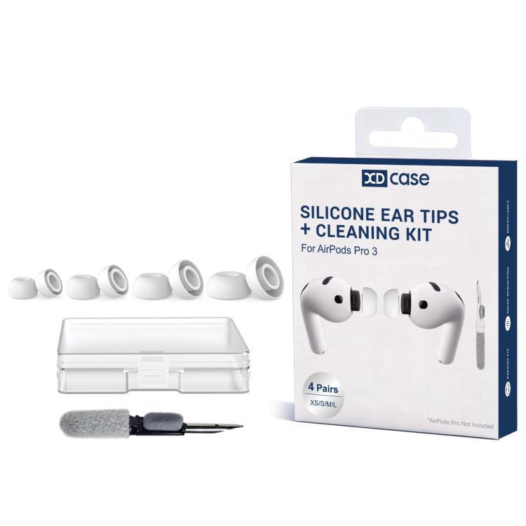 Para AirPods Pro 3 XDcase4 par de venta de reemplazo de auriculares de silicona con paquete de almacenamiento y limpieza
