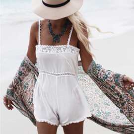 比基尼宽松度假罩衫沙滩雪纺防晒衣定位印花海边风格遮阳外罩欧美