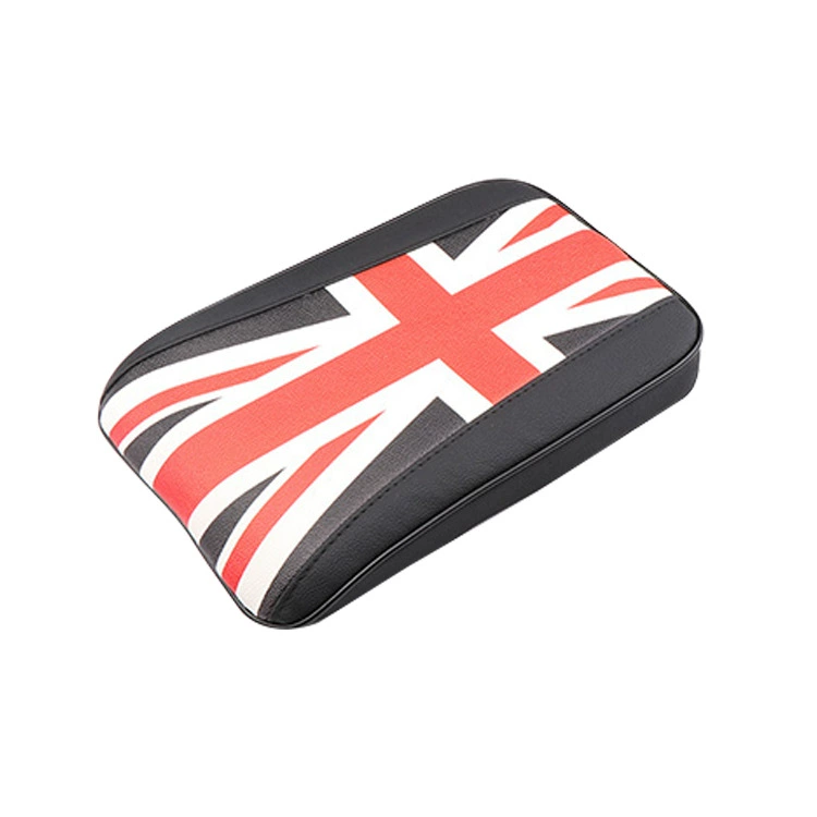 Car Union Flag Leather Memory Foam Center Control Center Armrest Box Pad Storage Storage Center Console with Armrest