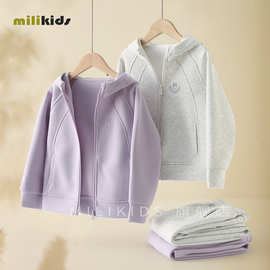 女童外套两件套春秋新款儿童秋装卫衣休闲运动连帽运动中大童套装