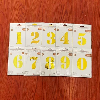 40寸数字单独纸卡包装铝膜气球 生日快乐装饰布置0-9数字气球批发