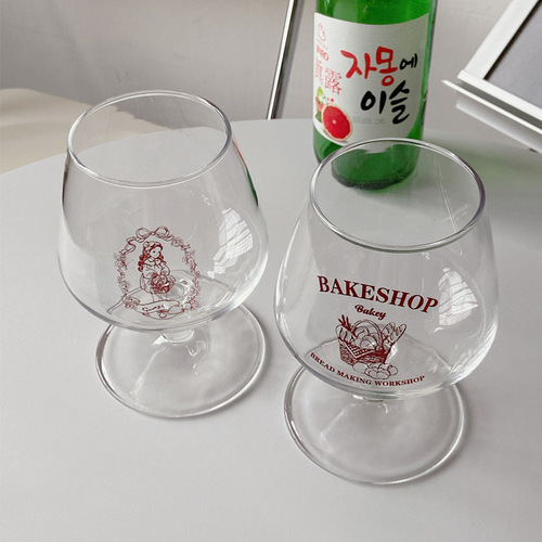 Bo Limei Korean ins style household wine glass glass red wine cup big belly wine glass juice cup large capacity