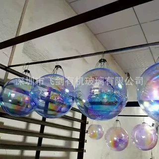 Акрил полый цветной шар потолочный потолок декоративный плексиглас пузырьковый шар свадебный фестиваль показ