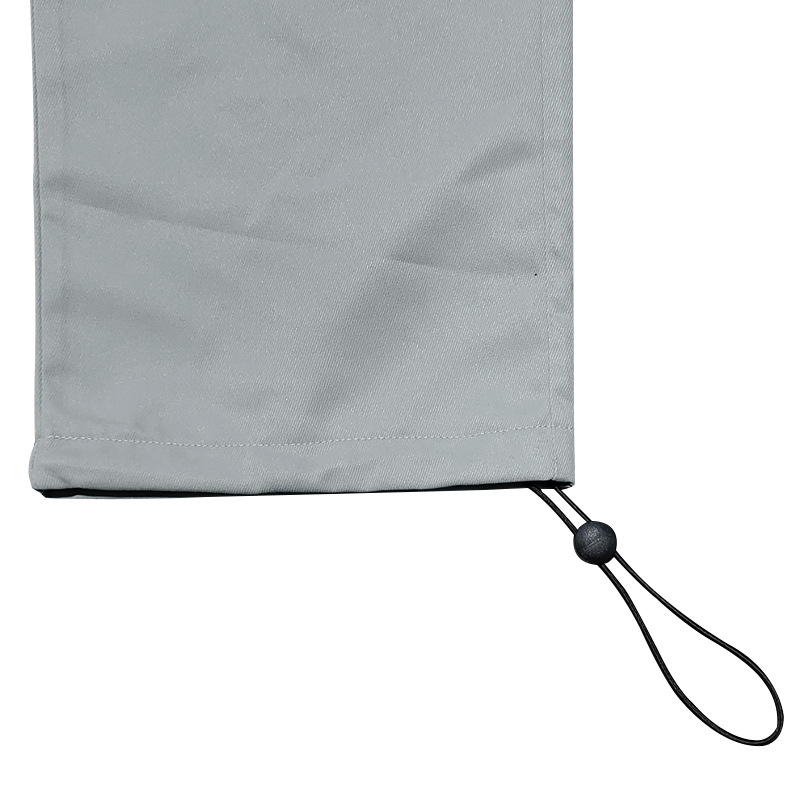 Herrenbekleidung Gewebte Stoffhose mit Kordelzug und mehreren Taschen, einfarbig, lässige Arbeitshose_voghion.com