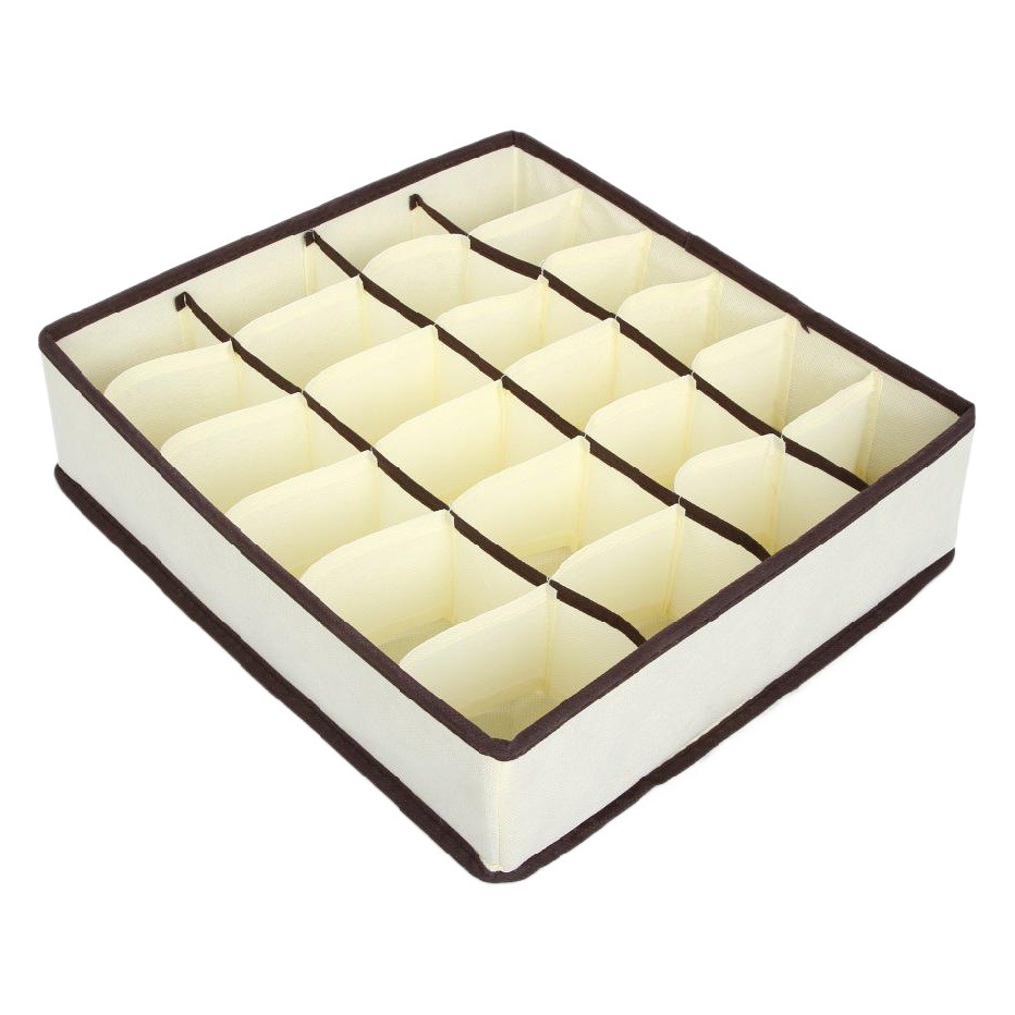 Beige rosa roja caja de almacenamiento de ropa interior conjunto de cuatro piezas calcetines de almacenamiento de tela sujetador caja de almacenamiento 6 rejilla 7 rejilla 8 rejilla 24 rejilla