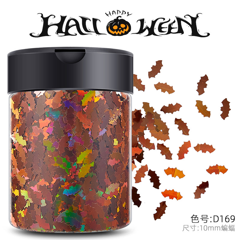 10mm bat Halloween nail sequins glitter nail polish stickers jewelry epoxy handmade material kg
