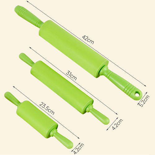 Wholesale plastic handles silicone rolling pins non-stick for bread baking wholesale baking flour rolling pins roller type