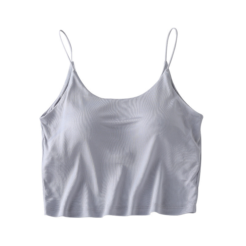 Contains Mulberry Silk, No-Bra Integrated Camisole Tube Top, Contains Real Silk, Breathable, Wireless, Anti-Exposure Short Tank Top Contains Mulberry Silk, No-Bra Integrated Camisole Tube Top, Contains Real Silk, Breathable, Wireless, Anti-Exposure Short Tank Top