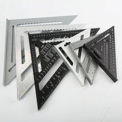 P616 wholesale aluminum alloy triangle ruler plate angle ruler 45 degrees multifunctional large right angle ruler high precision 90 degrees woodworking