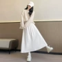高腰秋款显瘦中长半身裙