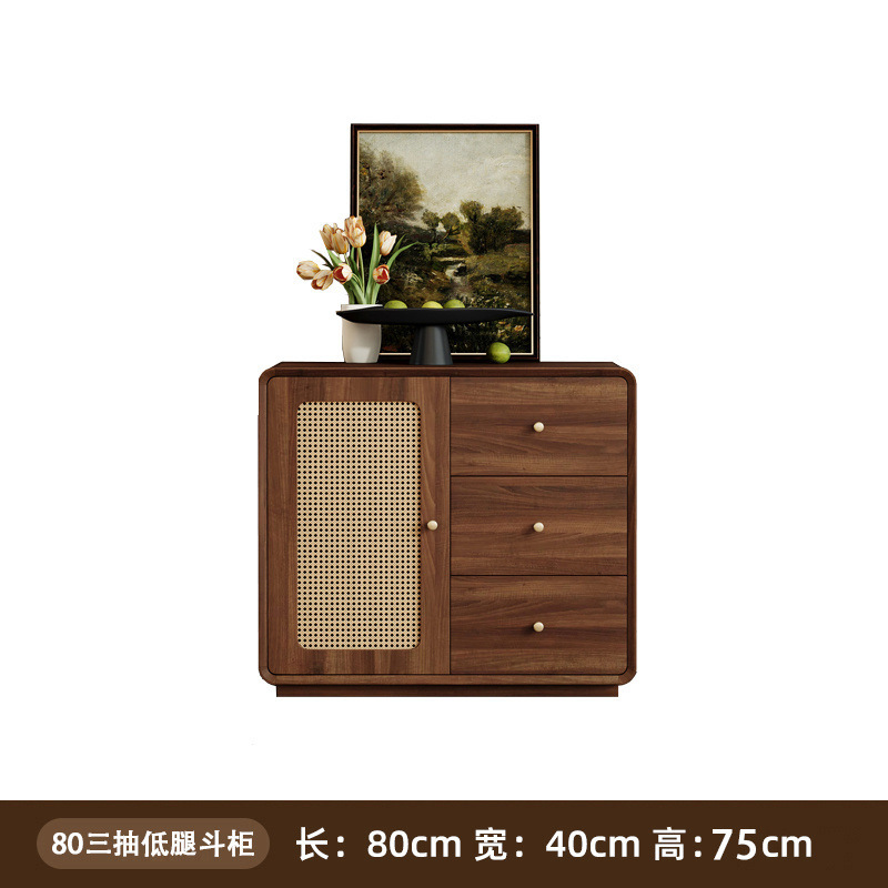 80cm 길이의 모조 등나무 도어 캐비닛