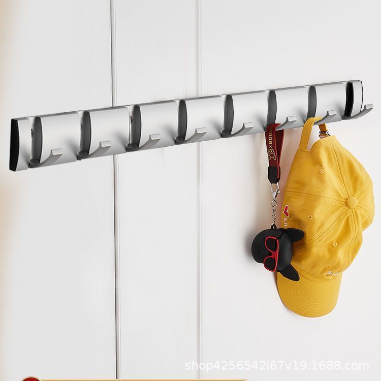 Gancho de ropa invisible creativo de aluminio espacial gancho de ropa de pared gancho de ropa sin perforar
