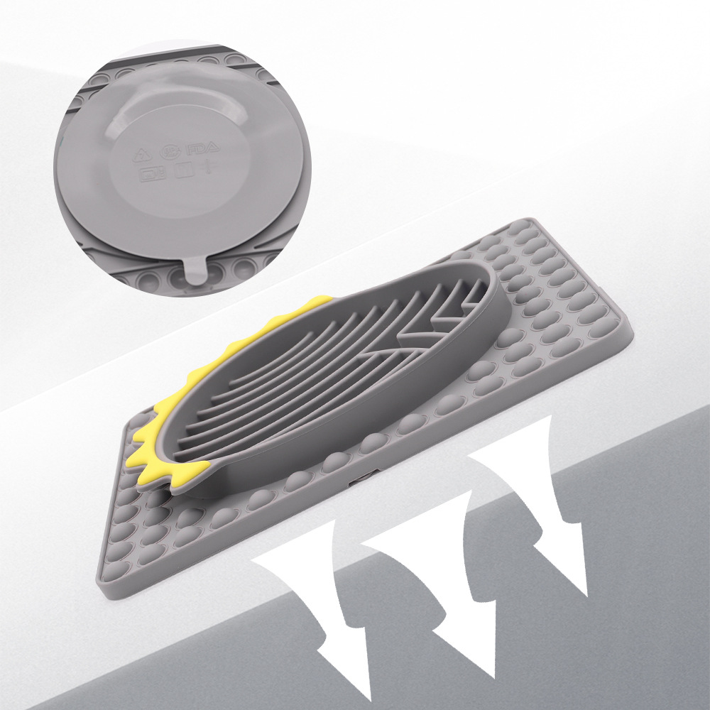 Tazón de comida lenta para mascotas Tazón de silicona para perros Almohadilla para comida lenta anti-volcado Suministros para gatos y perros Vajilla antideslizante Almohadilla para comida lenta para perros