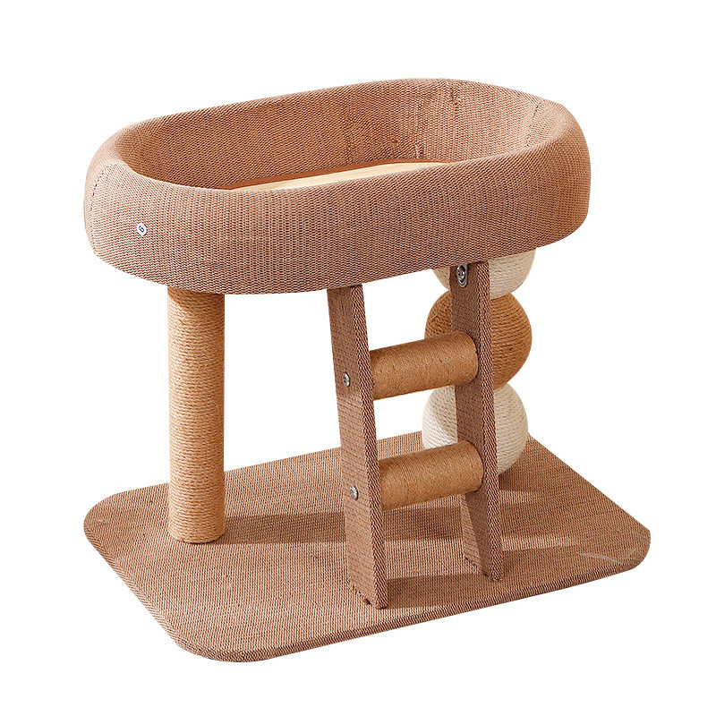 Marco de escalada para gatos personalizable, tamaño pequeño, área no ocupada, nido para gatos, cuerda de cáñamo, columna de agarre, plataforma de escalada, bola de garras, juguete para gatos