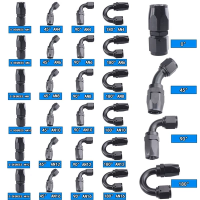 Rotating Car Oil Cooling Modification 0-180 Degree Detachable Quick Oil Cooling Connector Aluminum Alloy Oil Pipe Connector An6