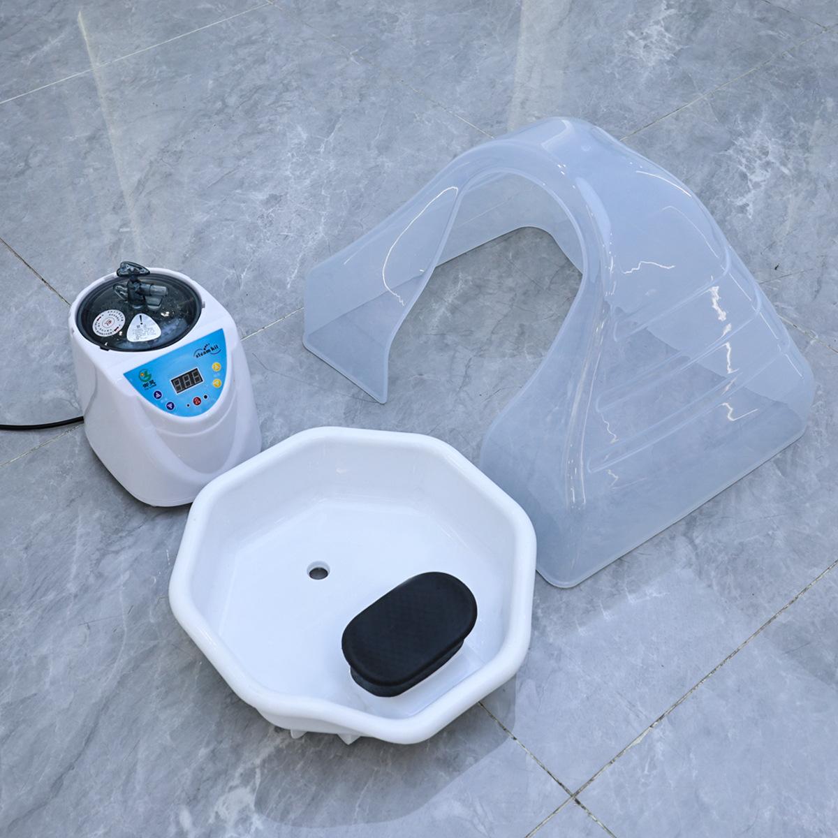 Accesorios especiales para la cama de lavado de cabello máquina de fumigación cubierta de fumigación cabellera baño de tratamiento cabellera accesorios de circulación de agua barbería agua