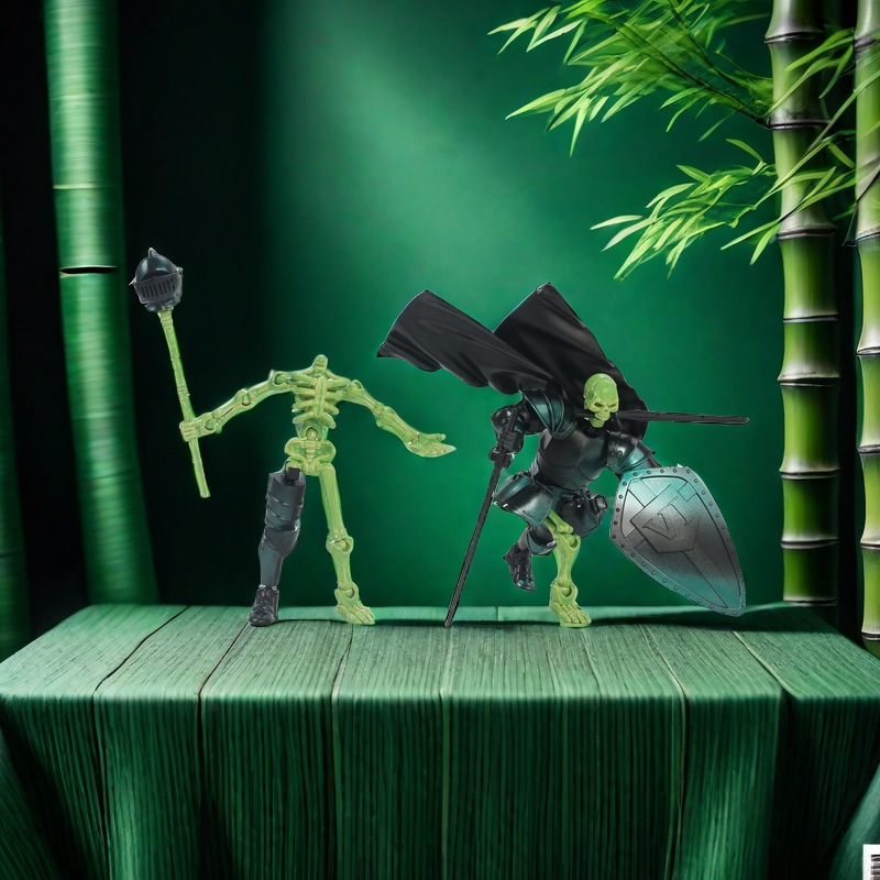 Muñecas de guerreros medievales multiarticulados transfronterizos, muñecas de armadura de doble forma de séptima generación al por mayor