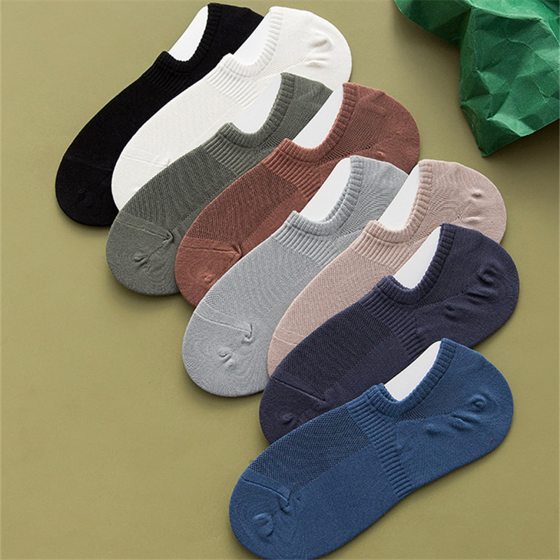 Luanyuan temporada calcetines de barco mujeres primavera verano otoño e invierno color sólido calcetines de algodón niños boca baja calcetines de hombre calcetines de silicona antideslizantes invisibles